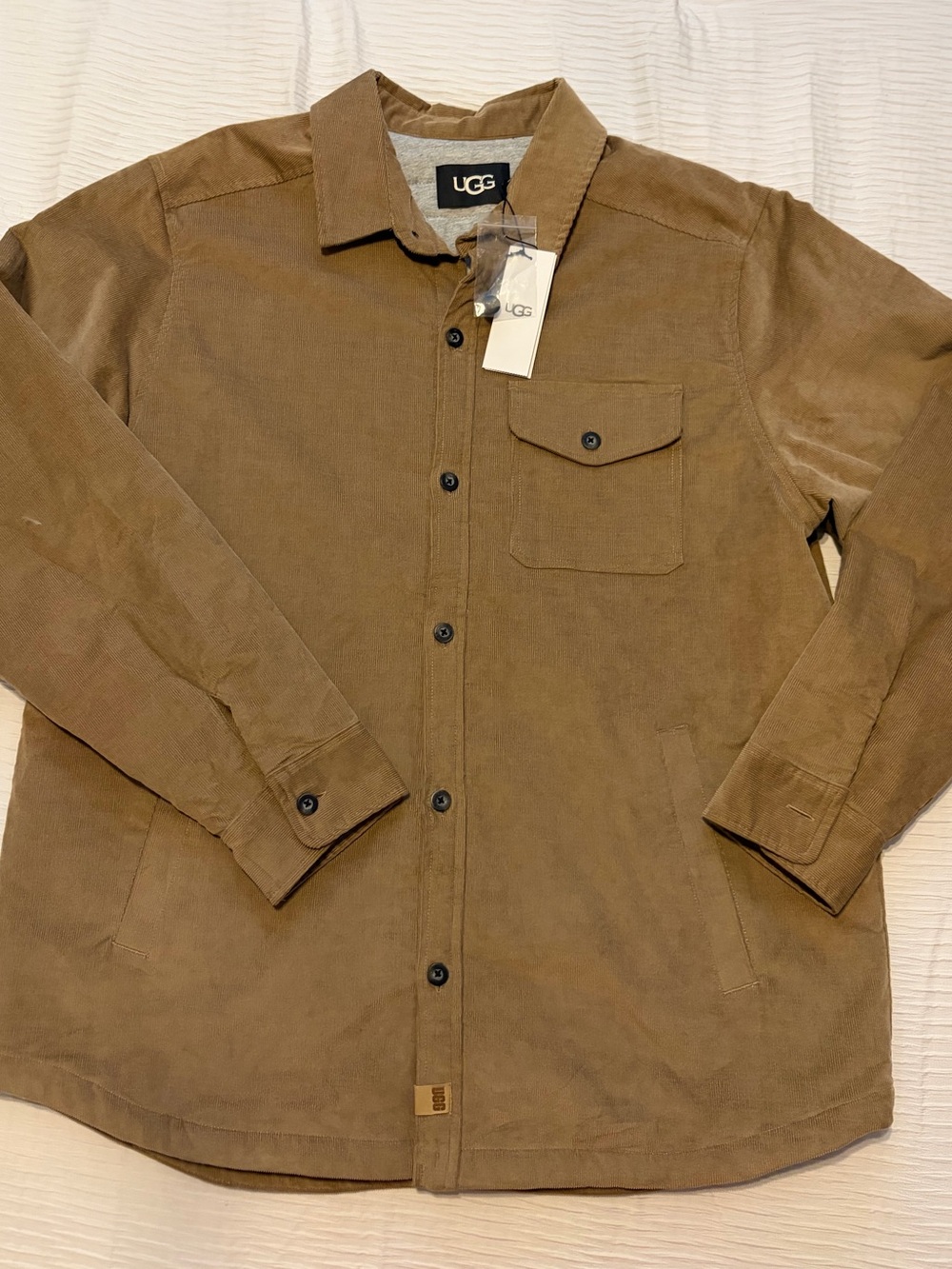 UGG Men's Tan Corduroy Shirt Jacket